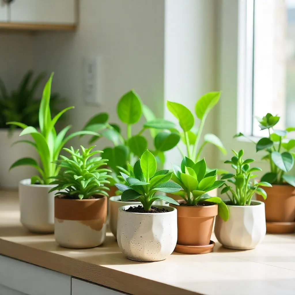 Bedroom clean air plant set